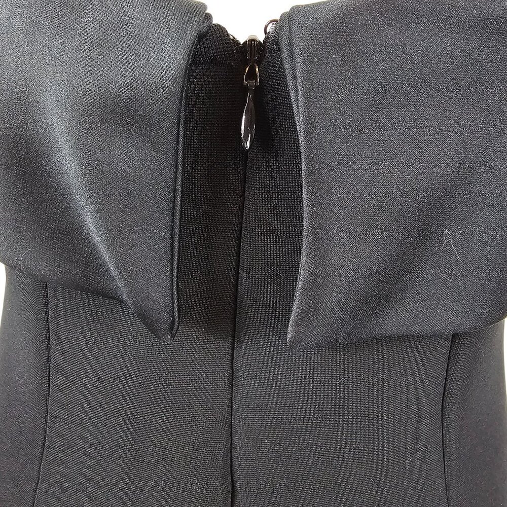 Vtg Alex Evenings Formal Gown 10 Black Timeless Satin Dress Elegant Evening USA - Picture 7 of 16